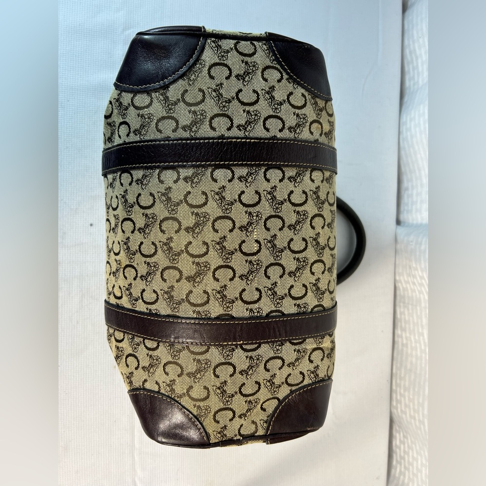 3173: Vintage Celine Sulky Monogram Boston Bag Brown Leather: needs love - Picture 5 of 12